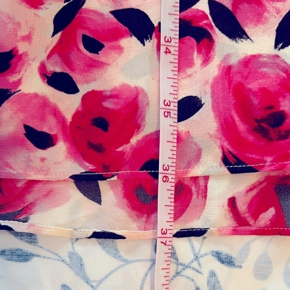 💕 Kate Spade Mini Rose Silk Dress Rose-Colored Glasses Creammulti Size 6 - Picture 9 of 9